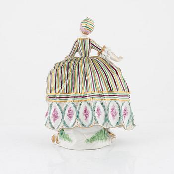 Figurin, porslin och spegelglas, Wien, 1820-7.