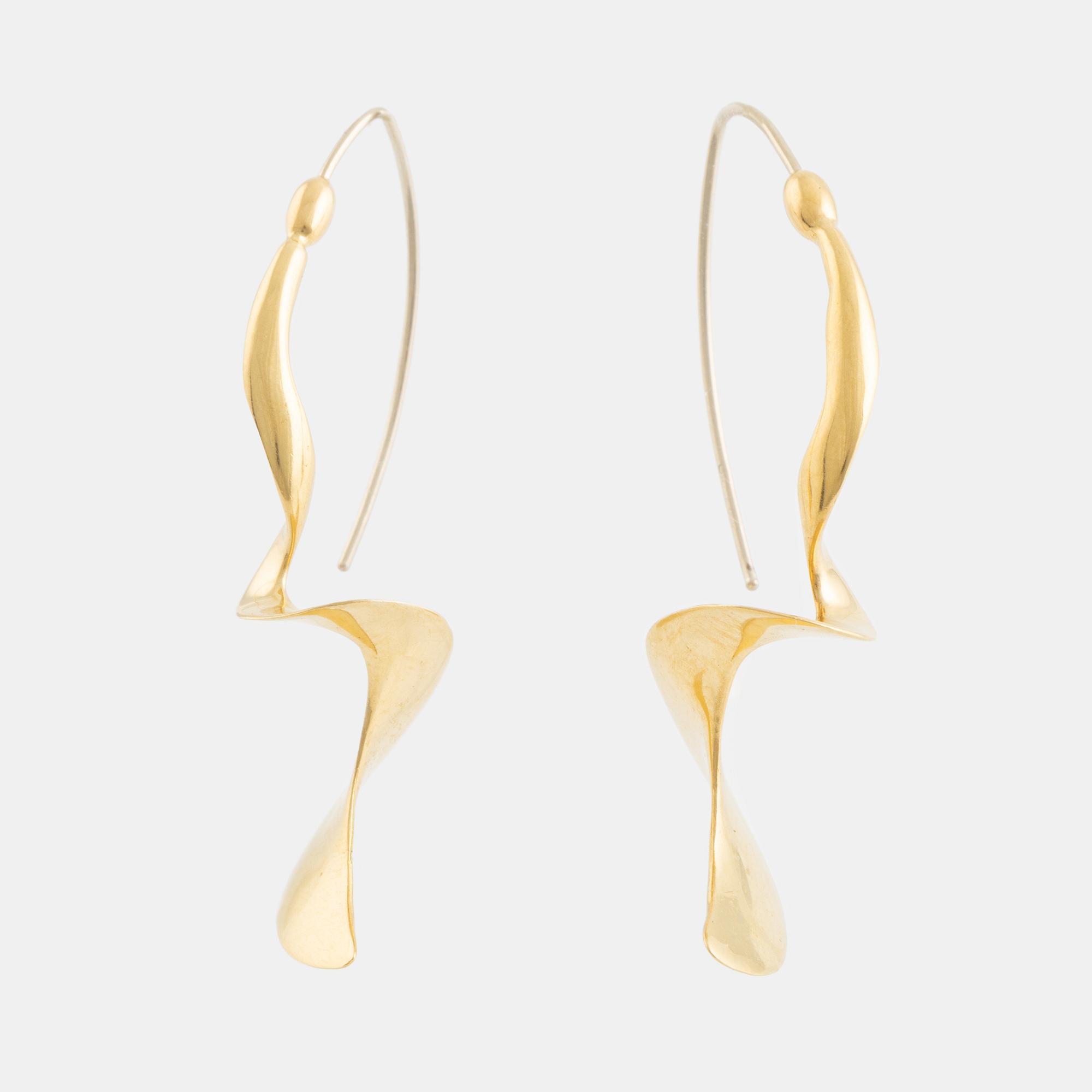 18K gold earrings.