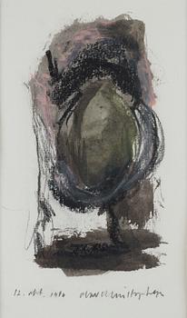 Olav Christopher Jenssen, mixed media on paper, signed and dated 12.okt.1986.