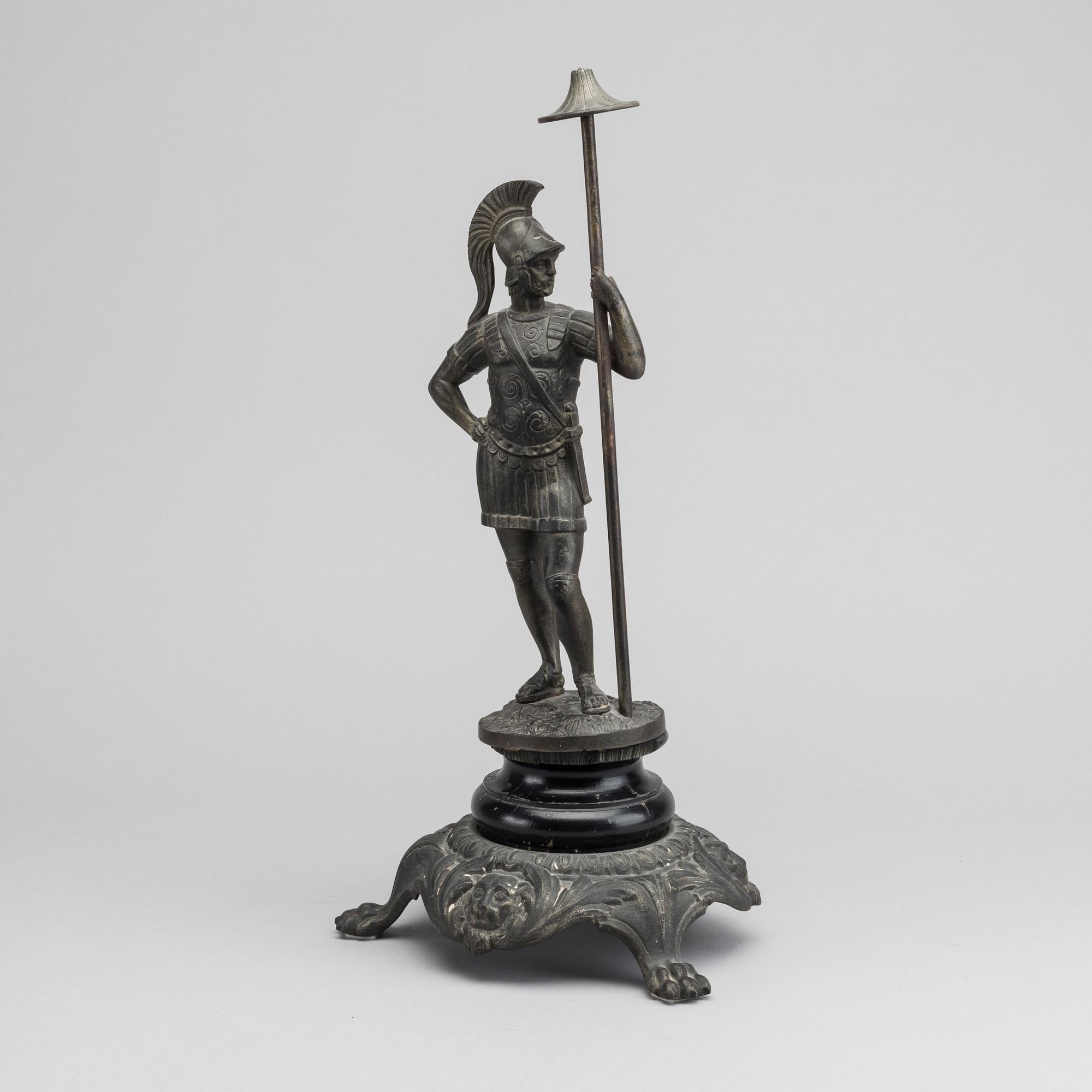 SKULPTUR, patinerad metall.  A.M Nacht 6821. Omkring 1900.