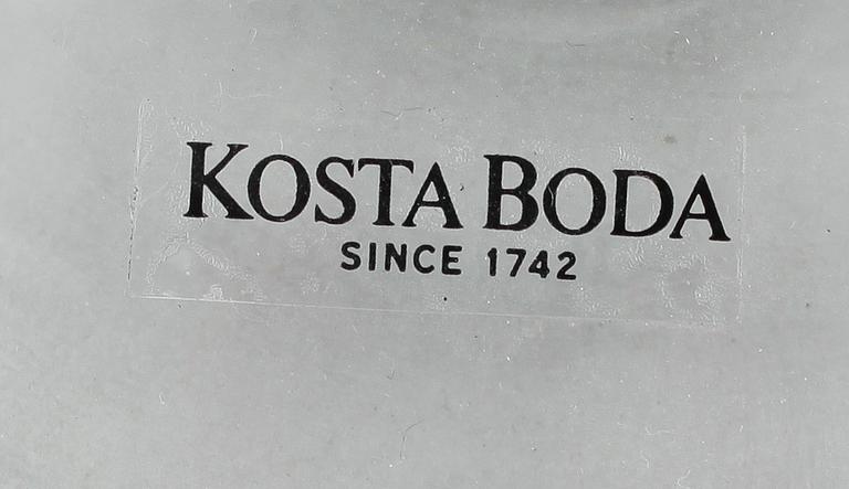 GLAS, 4 st, Bertil Vallien, Kosta Boda, signerade.