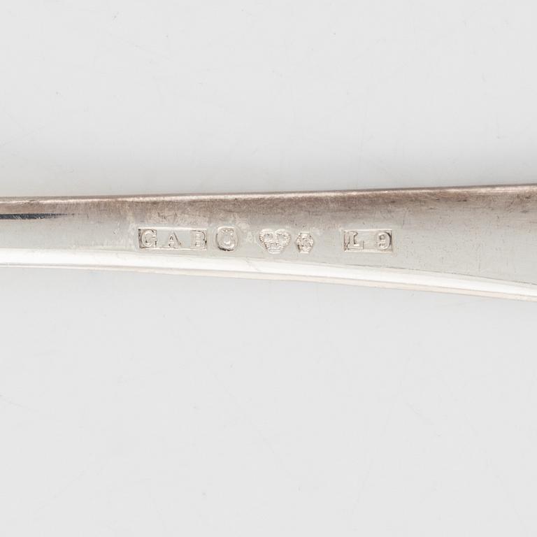 Skedar, 24 st, silver, "Chippendale", GAB, Stockholm, 1950-61.