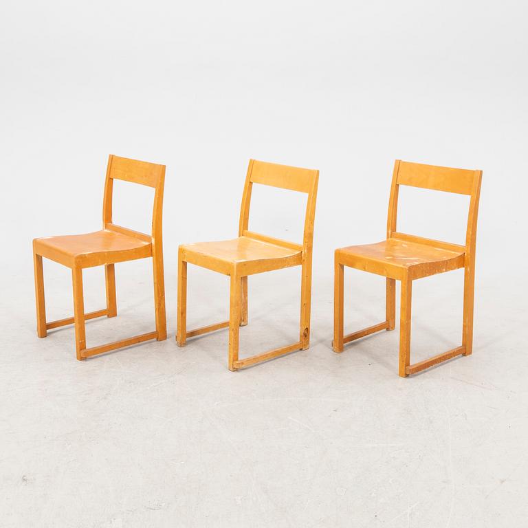 Sven Markelius, chairs, 8 pieces, "Orkesterstolen", mid/second half of the 20th century.