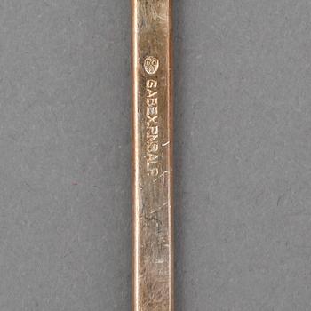 HUMMERGAFFLAR, 8 st, nysilver, GAB, 1900-tal.