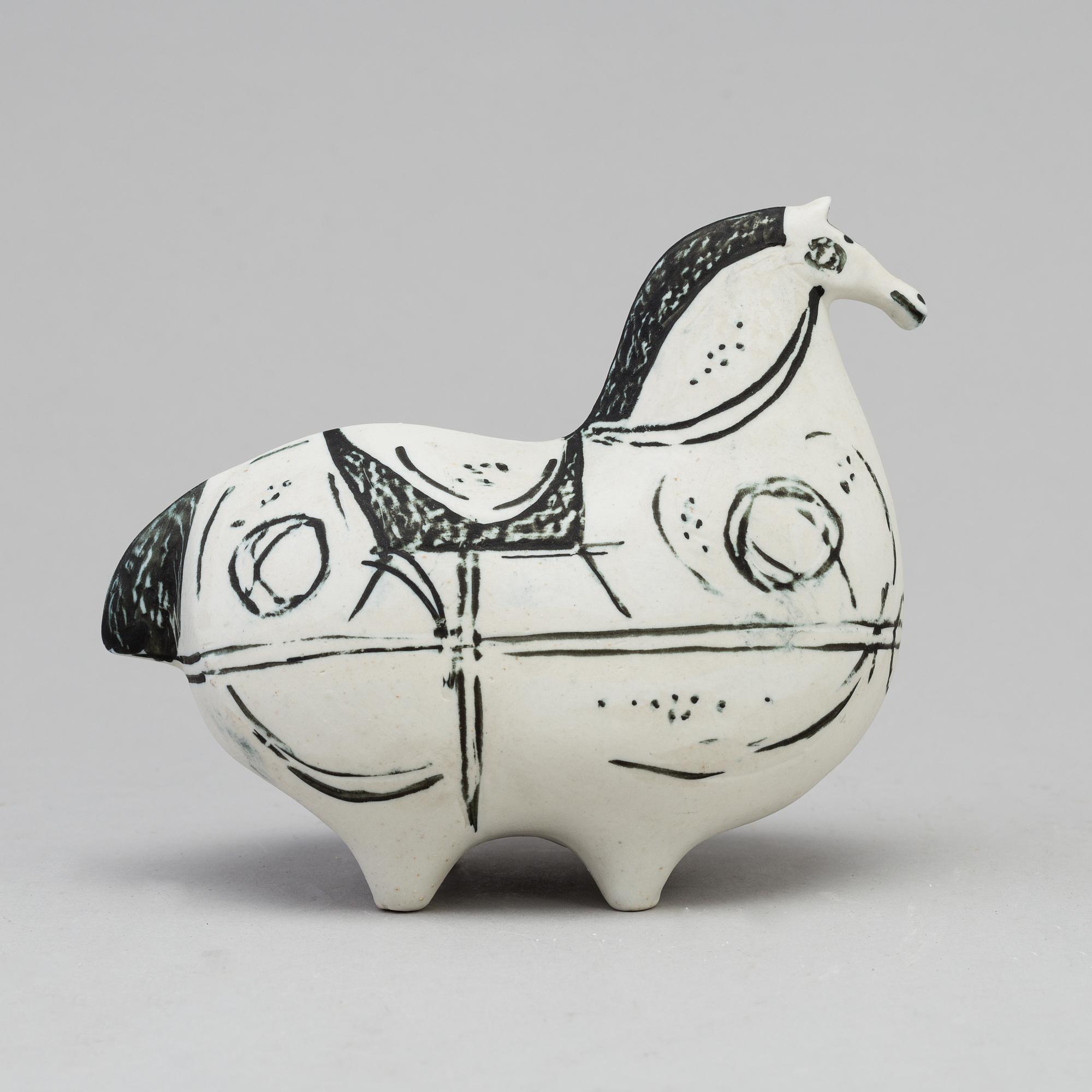 A stoneware figurine by Stig Lindberg, Gustavsberg.