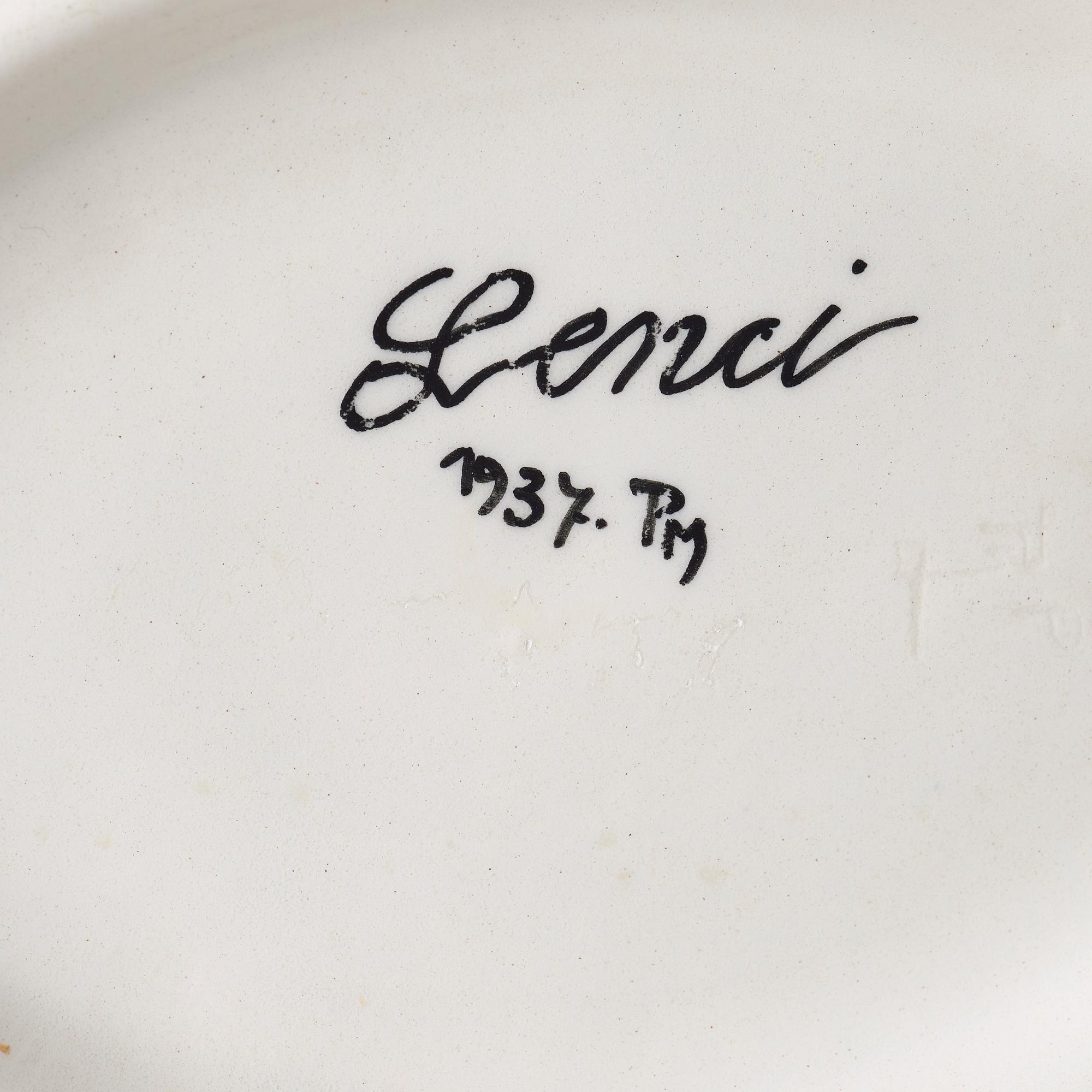 Helen König Scavini, figurin "Colpo di vento", n. 363, Lenci, Italien 1930-tal.