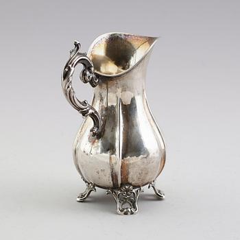 GRÄDDKANNA, silver, svenska stämplar, 1874. Vikt ca 131 gram.