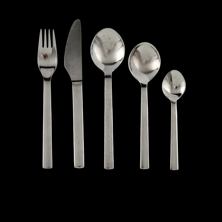 BESTICKUPPSÄTTNING, 37 delar, rostfritt stål, "New York", Henning Koppel, Georg Jensen, 1900-talets andra hälft.