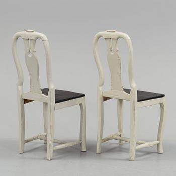 STOLAR, åtta stycken, allmoge, Järvsö, Hälsingland, 1800-talets första hälft, snarlika.