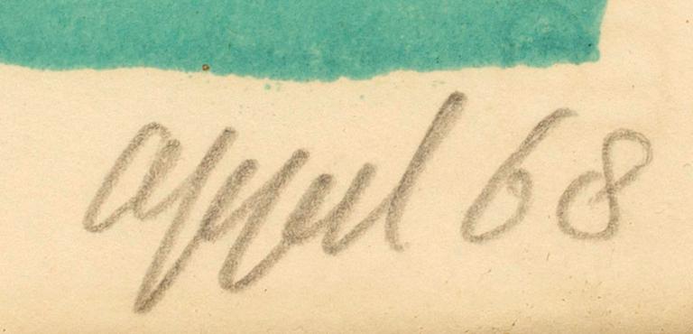 KAREL APPEL, färglitografi, signerad och daterad 68, e.a.