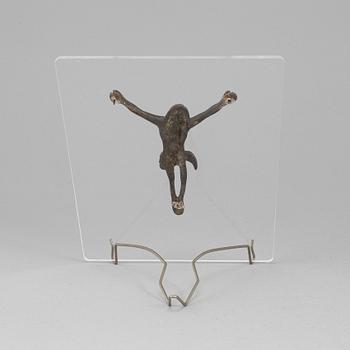 KRUCIFIX, brons, troligen 1400-/1500-tal.