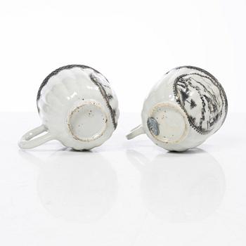 Thirteen porcelain cups, China, mostly 18th century.