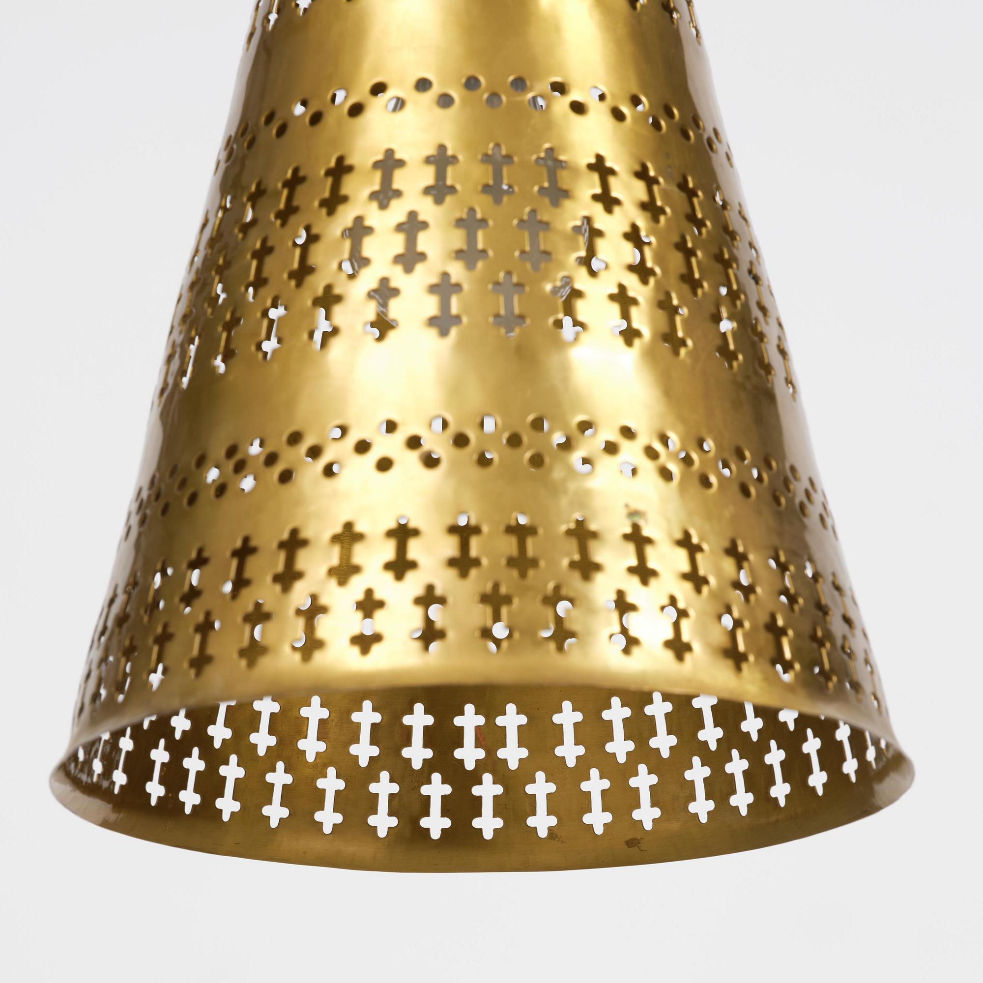 Hans Bergström, taklampa, modell 70, ateljé Lyktan, Åhus, 1950-tal.