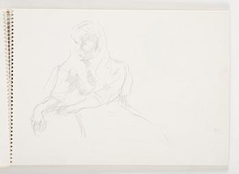 Lotte Laserstein, 3 skissblock med teckningar.