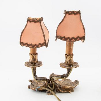 Table lamp Rococo style, first half of the 20th century.