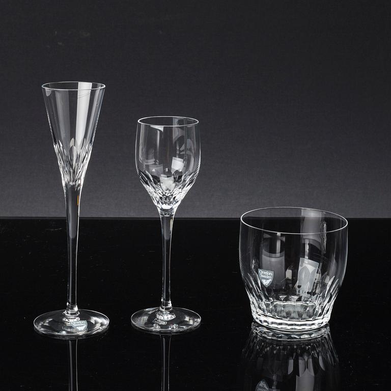 GLASSERVIS, ca 68 delar, "Prelude" Orrefors, 1900-talets senare del,
