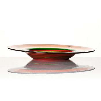 Oiva Toikka, a glass dish, Nuutajärvi, Notsjö, Finland, ca 1970.
