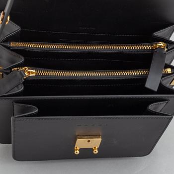 Marni, a black leather 'Trunk' cross body bag, 2019.