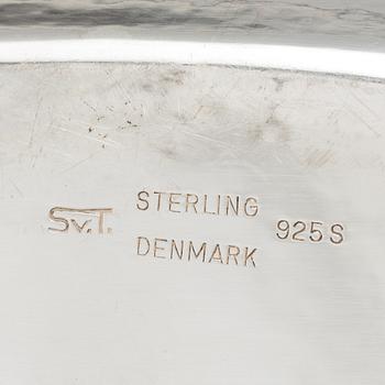 SVEND TOXVAERD, a sterling silver tray, Denmark.