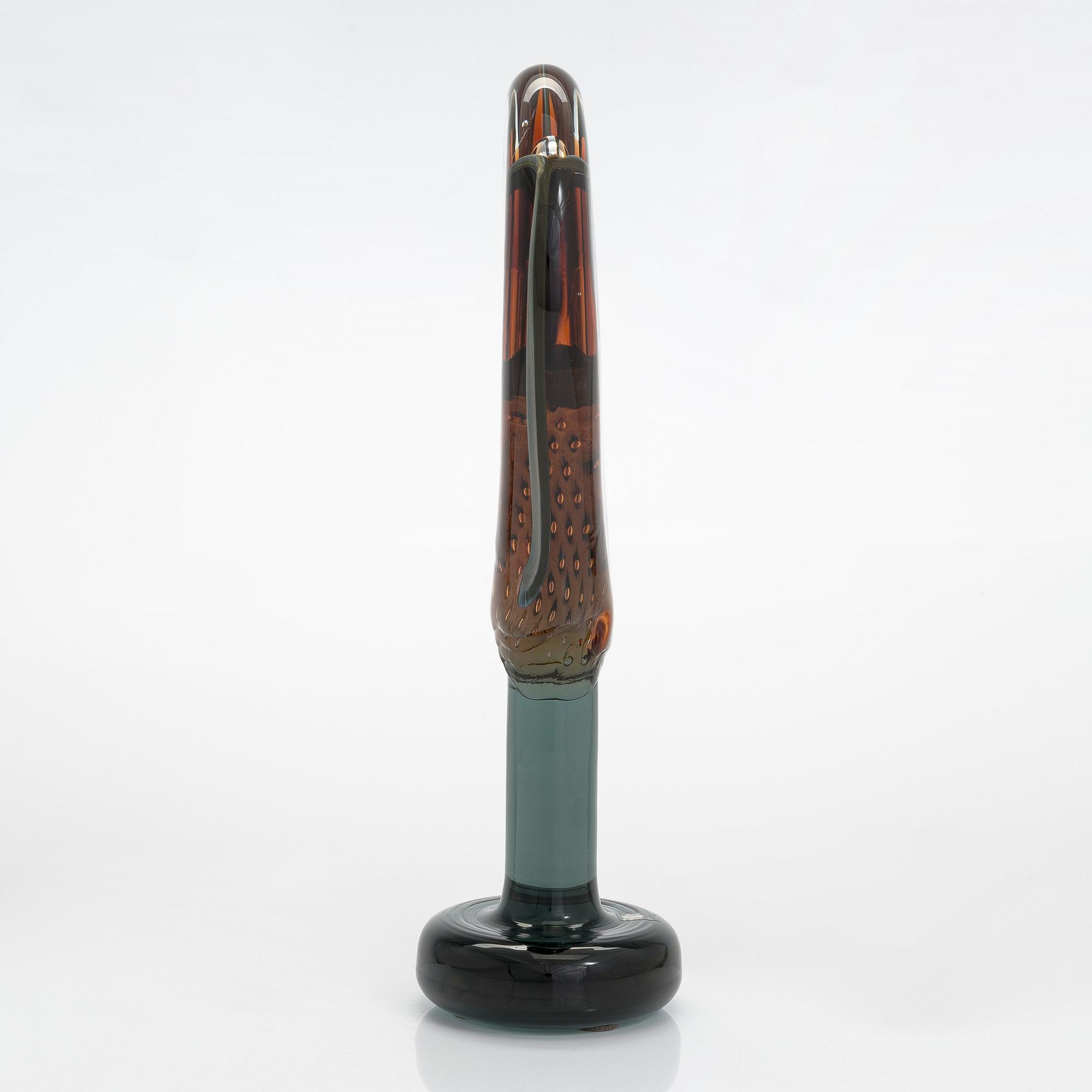 Oiva Toikka, glasskulptur, "Lollipop", signerad Oiva Toikka, Nuutajärvi 2008, 84/100.