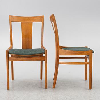 Carl-Evert Ekström, dining table with four chairs, AB Johansson & söner, Hyssna. Mid-20th century.