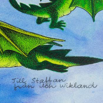 Ilon Wikland, ink and watercolour, signed.
