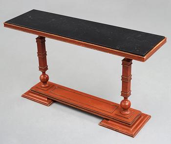 Axel Einar Hjorth, an 'Åbo' console table carved and lacquered in Chinese red , Nordiska Kompaniet, Sweden 1930.