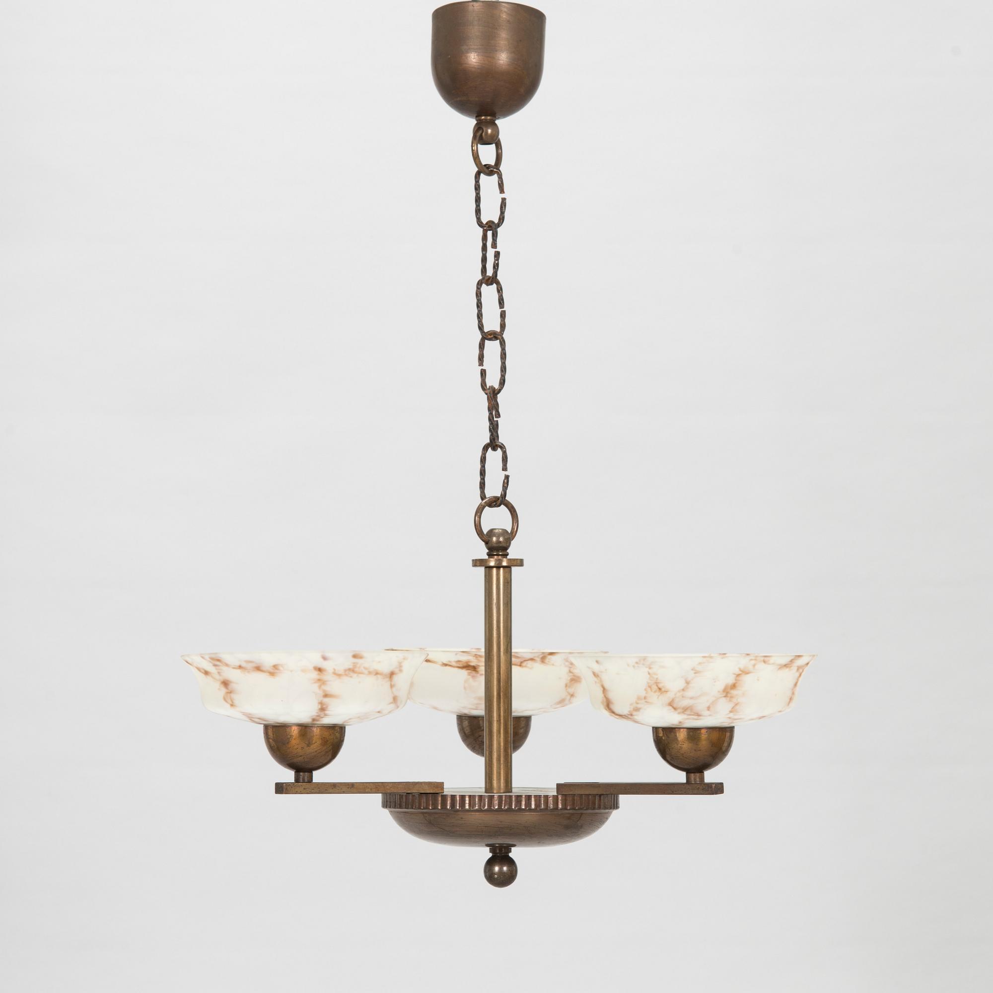 Paavo Tynell, taklampa, modell 1409/3 Taito 1930-tal.