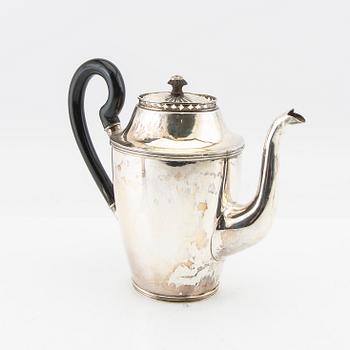 Kaffeservis 3 dlr sterling silver Johanssons eftr Stockholm 1963.