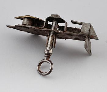 LÅS, smide och mässing, barock, 1700-tal.