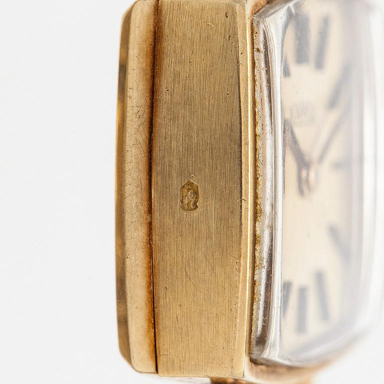 Roamer, armbandsur, 19 x 17 mm, 14K guld, manuell.