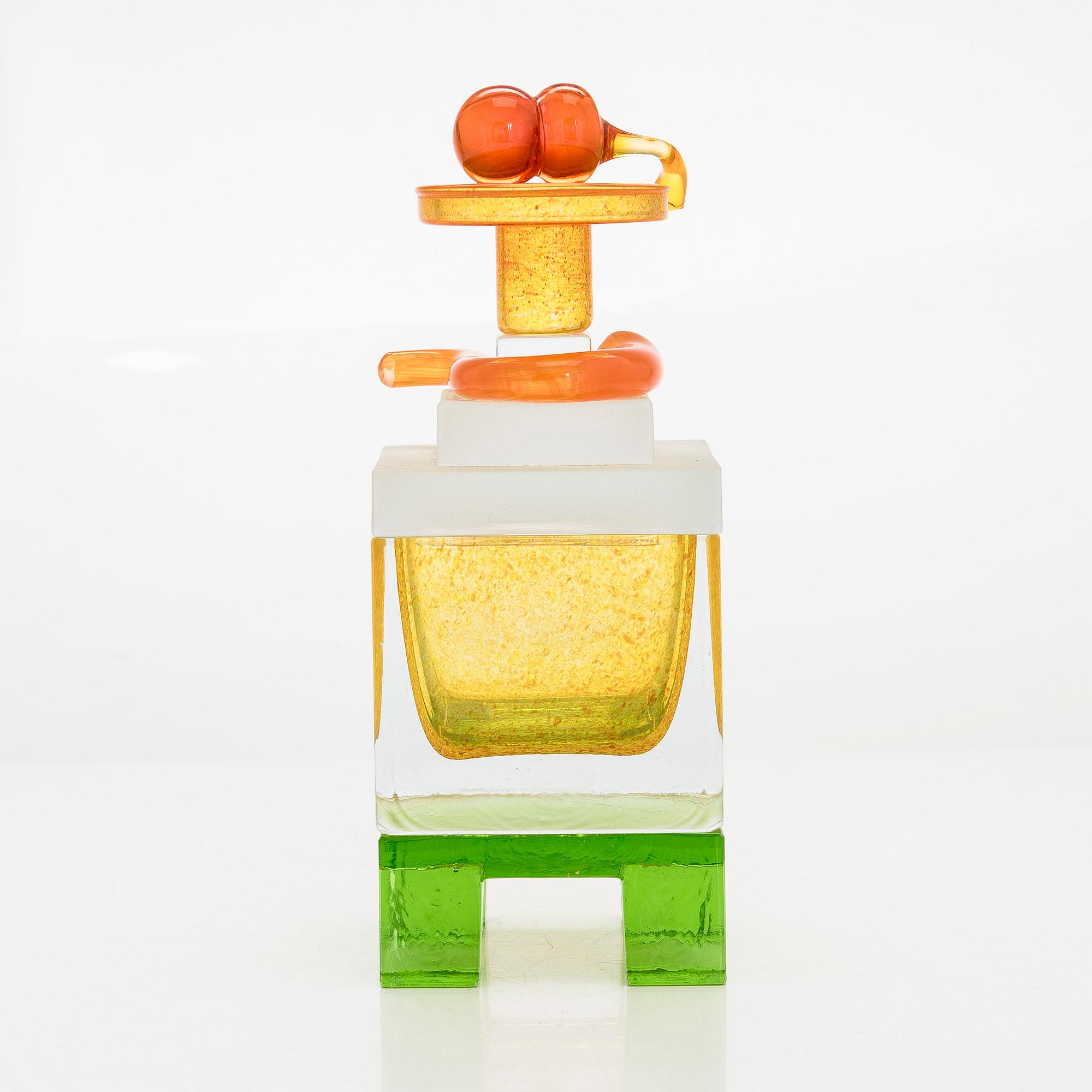 Markku Salo, glasskulptur, "Ambra", signerad Markku Salo, Nuutajärvi 2011.