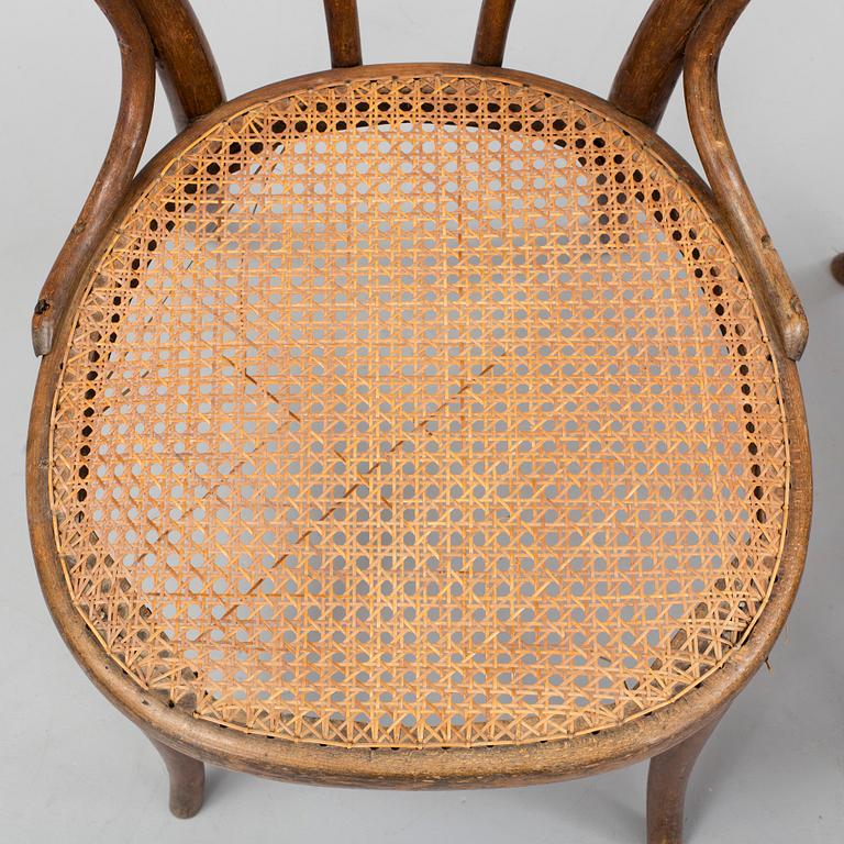 3 charir, among one is marked Thonet from the early 20th century.
