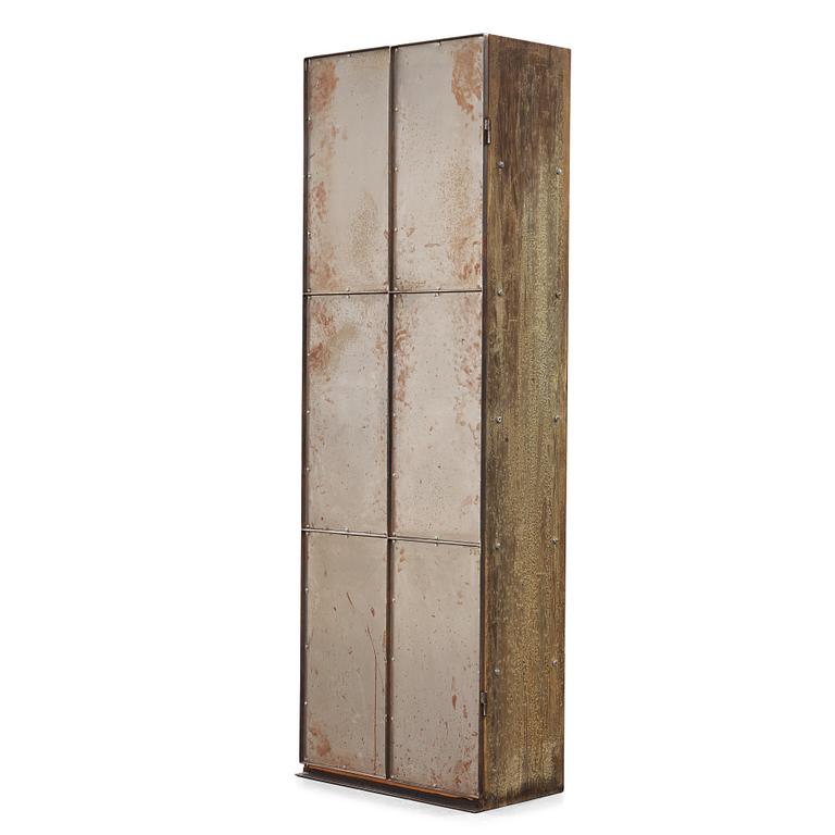 Jonas Bohlin, a stained and patinated oak and iron cabinet 'Slottsbacken', Källemo, Sweden circa 1987.