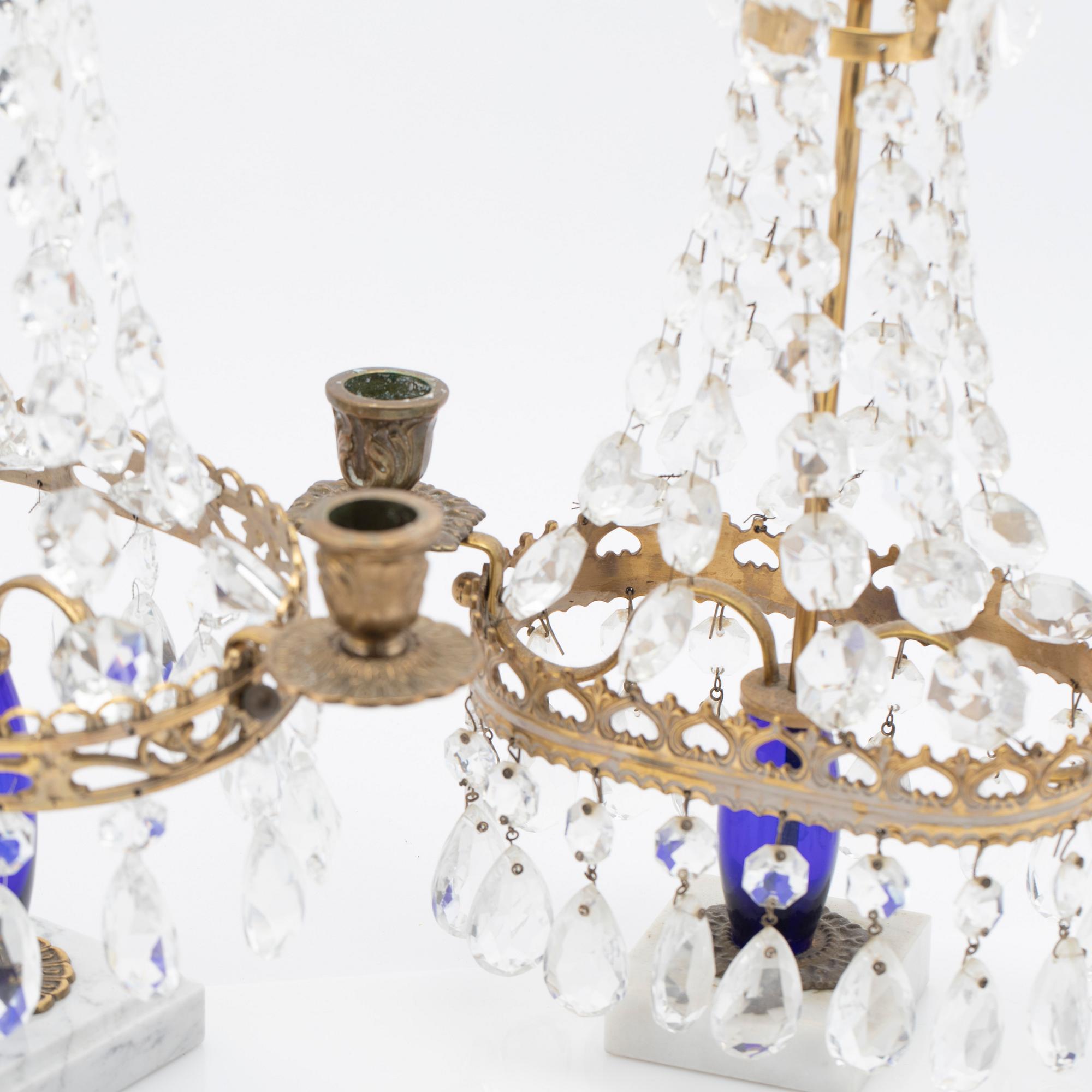 Table lamps three pieces 20th century.