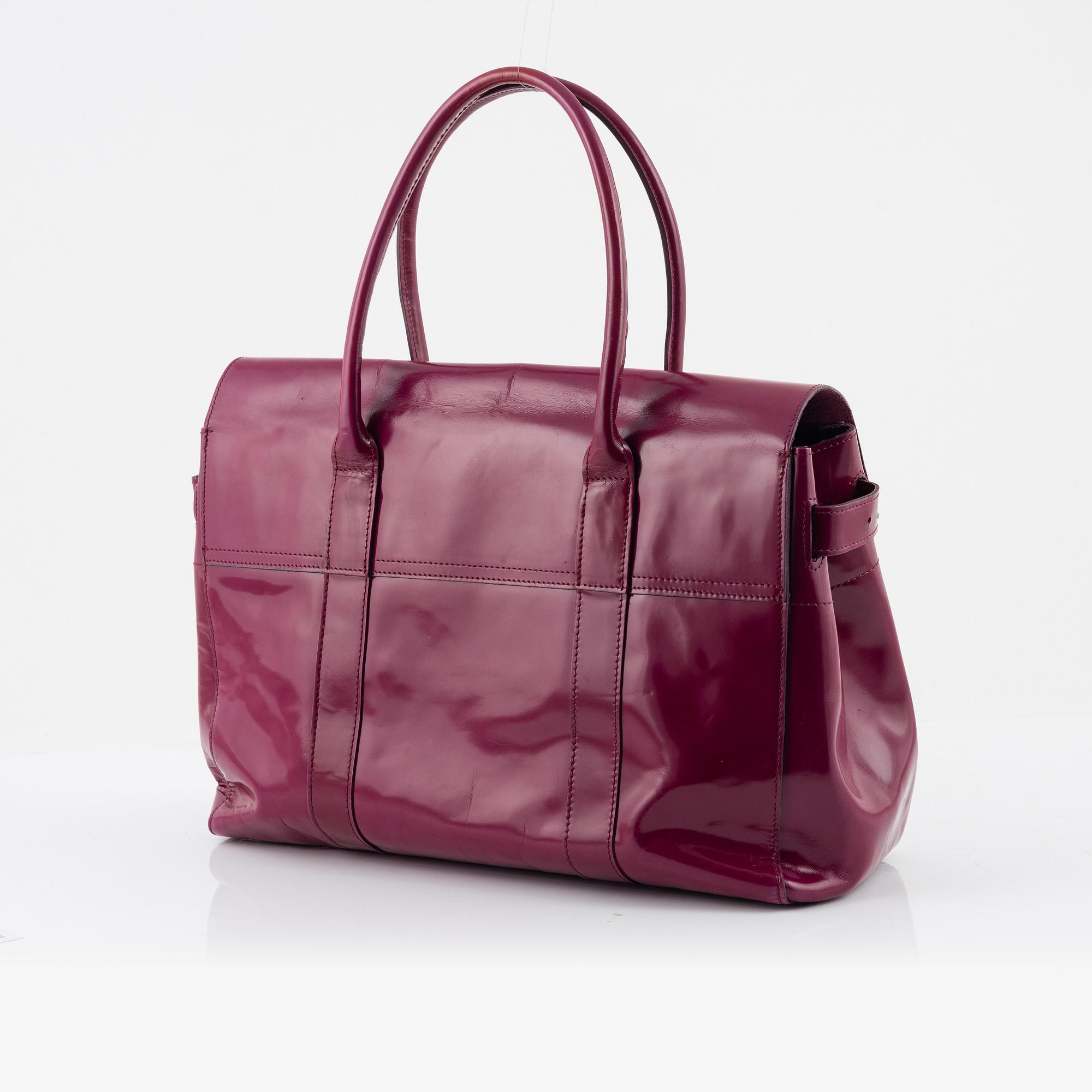 Mulberry, a patent leather 'Bayswater' bag.