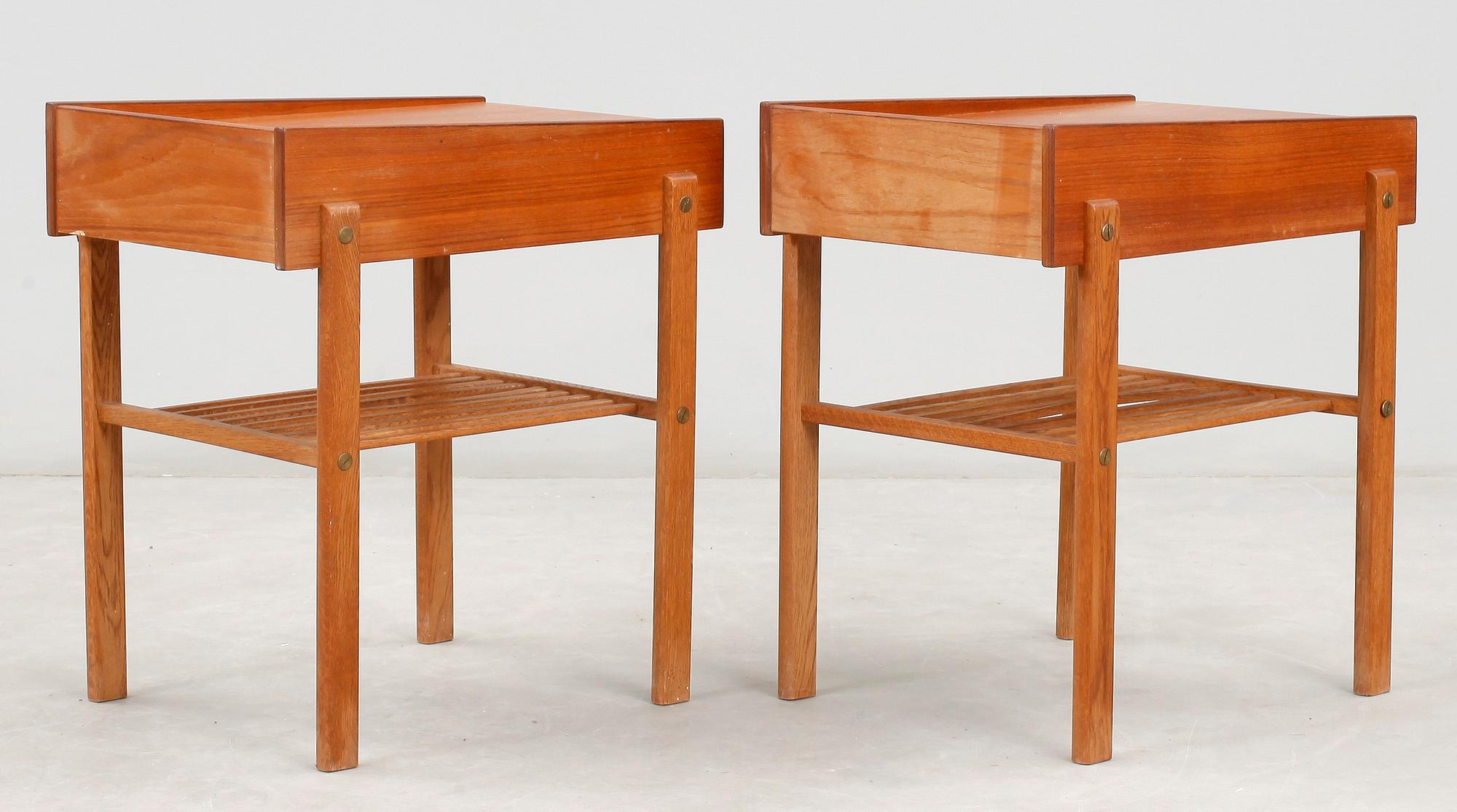 SÄNGBORD, ett par, 1950/60-tal.