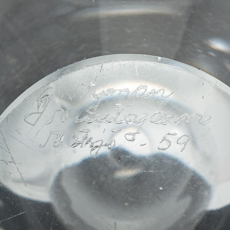 Gunnel Nyman, a 'String of Pearls' vase, signed, G. Nyman, Nuutajärvi Notsjö -59.