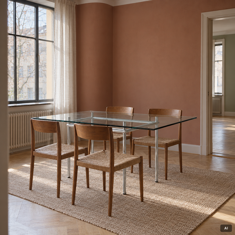 Le Corbusier (Charles-Édouard Jeanneret), a dining table, 'LC 12 La Roche', Cassina.