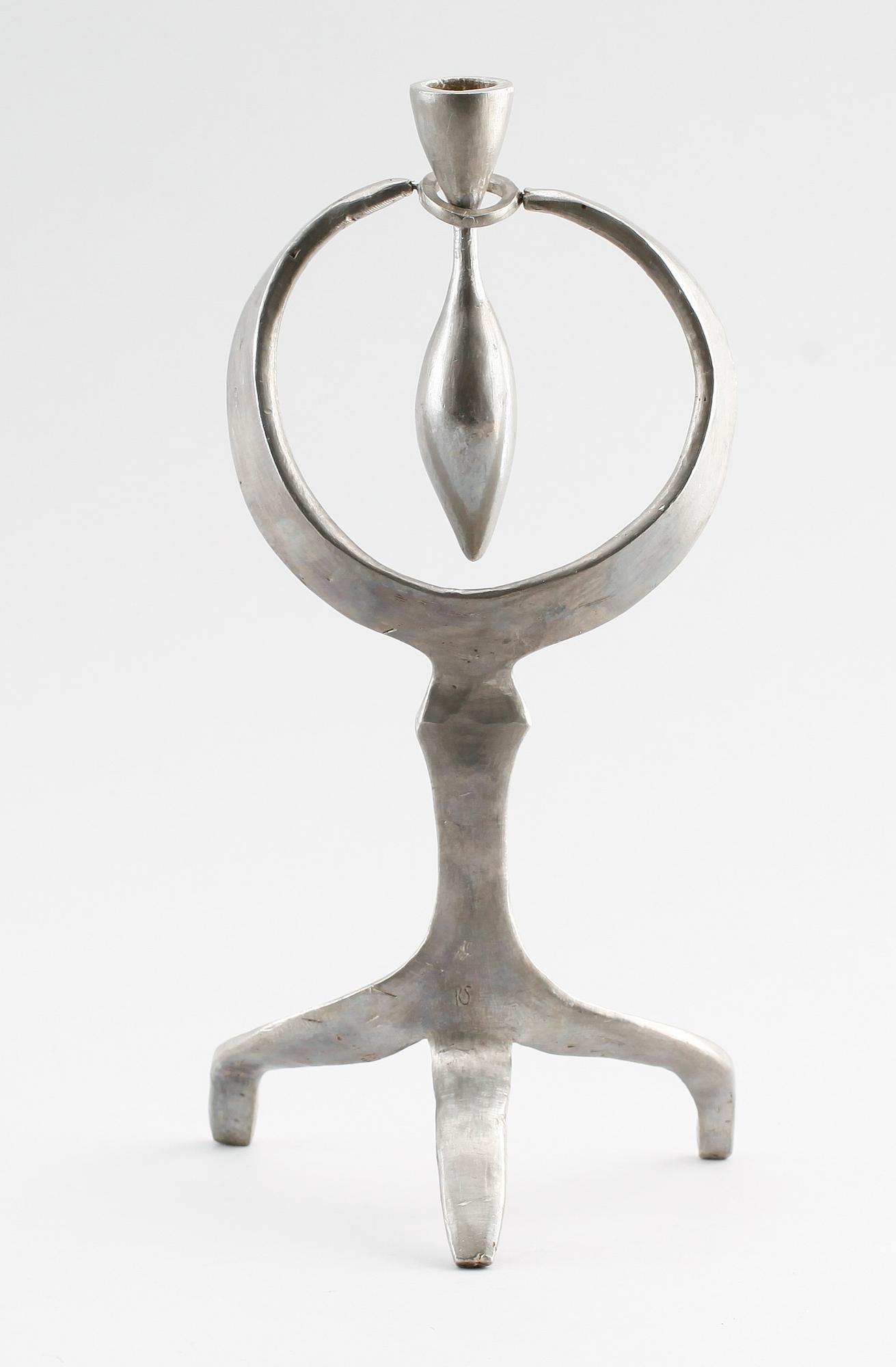 LJUSSTAKE, tenn, Rolf Svedberg, monogramsignerad.