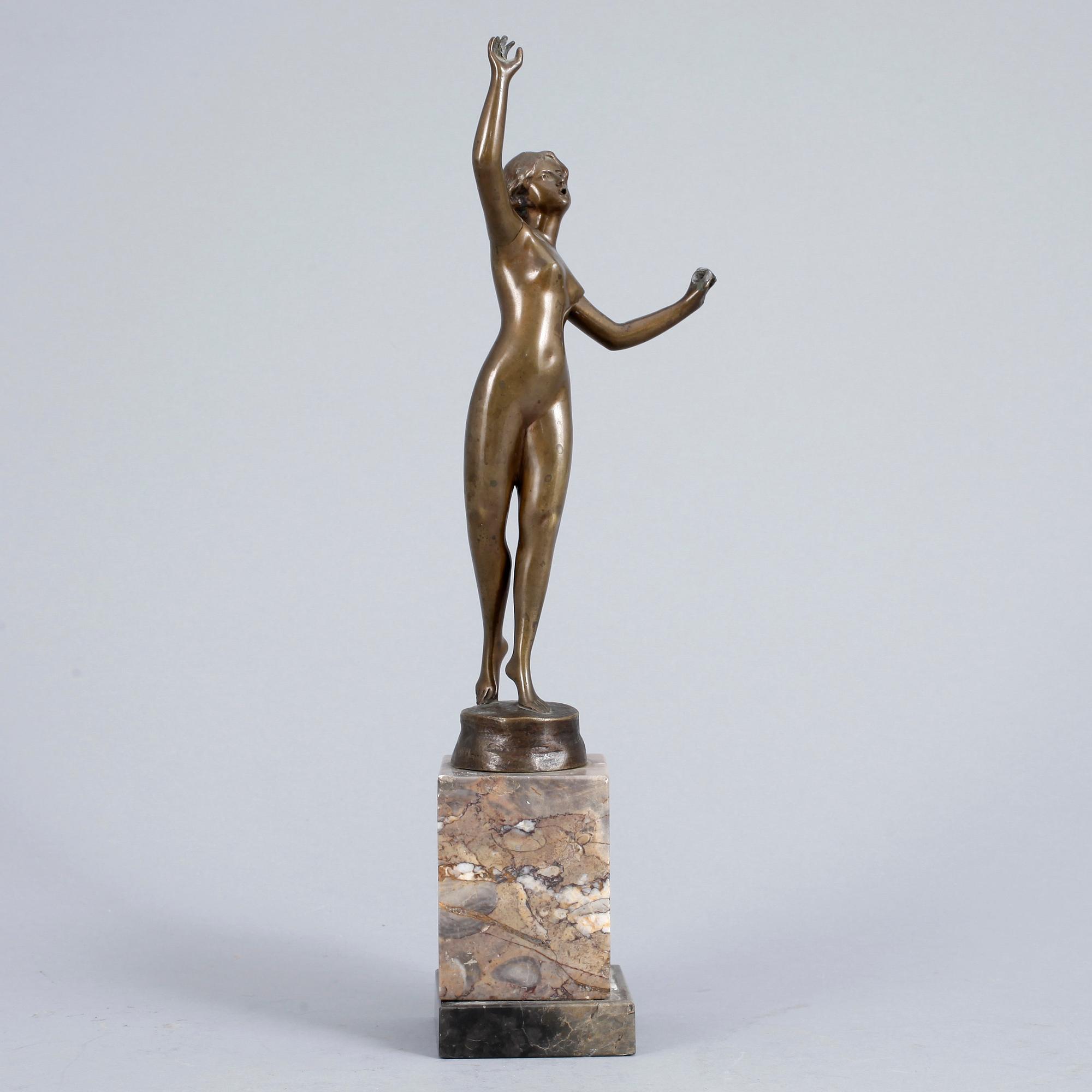 SKULPTUR, brons, signerad Thierman, 1900-tal.