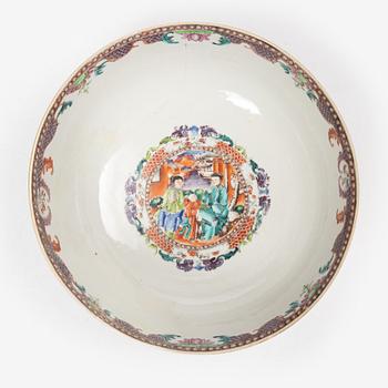 Bålskål, mandarinporslin, Kina, Qianlong (1736-95).