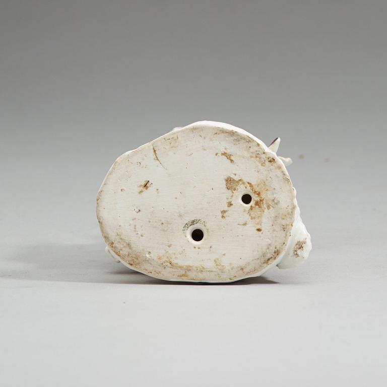 FIGURIN, porslin. Meissen, omkring 1755.