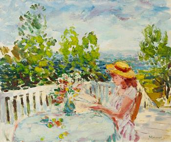 Anatoli Belonog, Summer Day at the Padio.