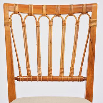 Josef Frank, ten dining chairs, model B 1165, Svenskt Tenn, before 1985.