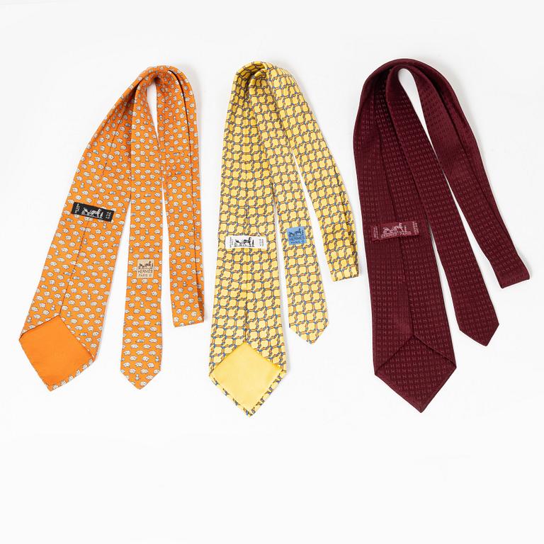 Hermès, ties, 3 pcs.