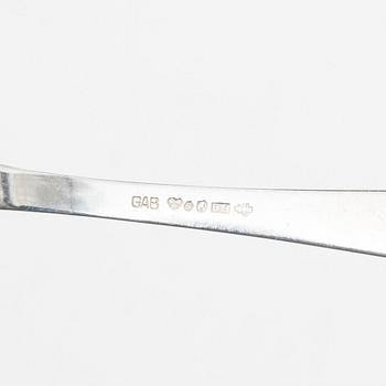 Jacob Ängman, A swedish silver cutlery set, 'Rosenholm', GAB, Stockholm (63 pieces).