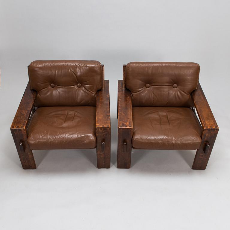 Esko Pajamies, a pair of 1970's 'Bonanza' armchairs for Asko, Finland.