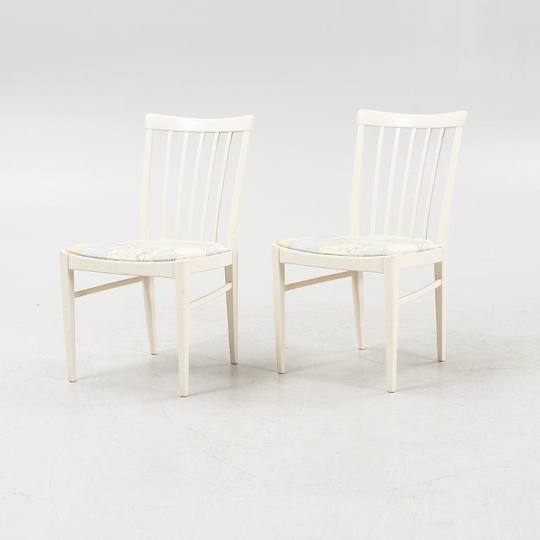 Carl Malmsten, a dining table with four chairs, 'Herrgården', Bodafors, second half of the 20th century.