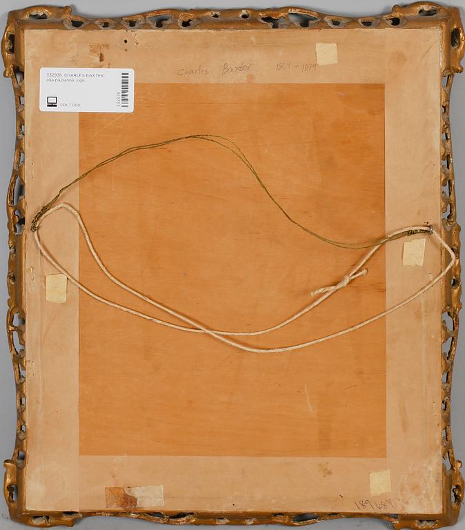 CHARLES BAXTER, olja på pannå, sign.